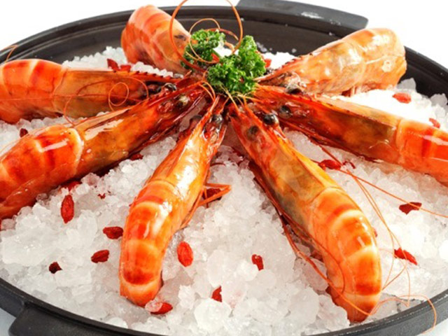 Sea salt-roasted shrimp