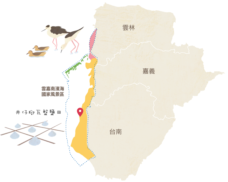 井仔腳瓦盤鹽田位置圖