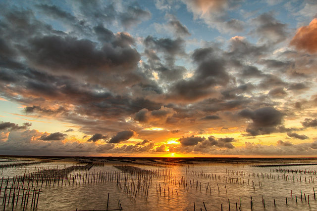 七股觀海樓夕陽