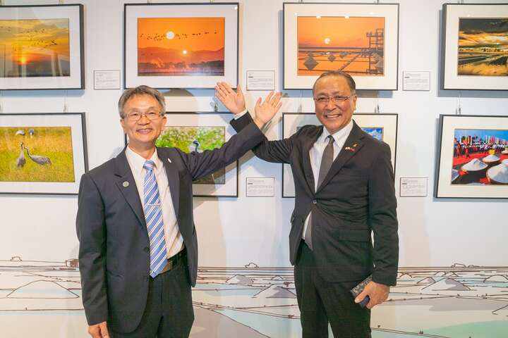 雲嘉南管理處許處長與日本鹿兒島出水市市長椎木伸一合照