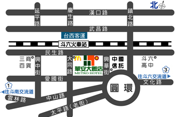 Location Map of Metro Hotel