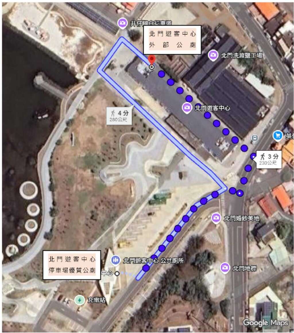 示意圖-北遊外部公廁改至北遊停車場優質公廁